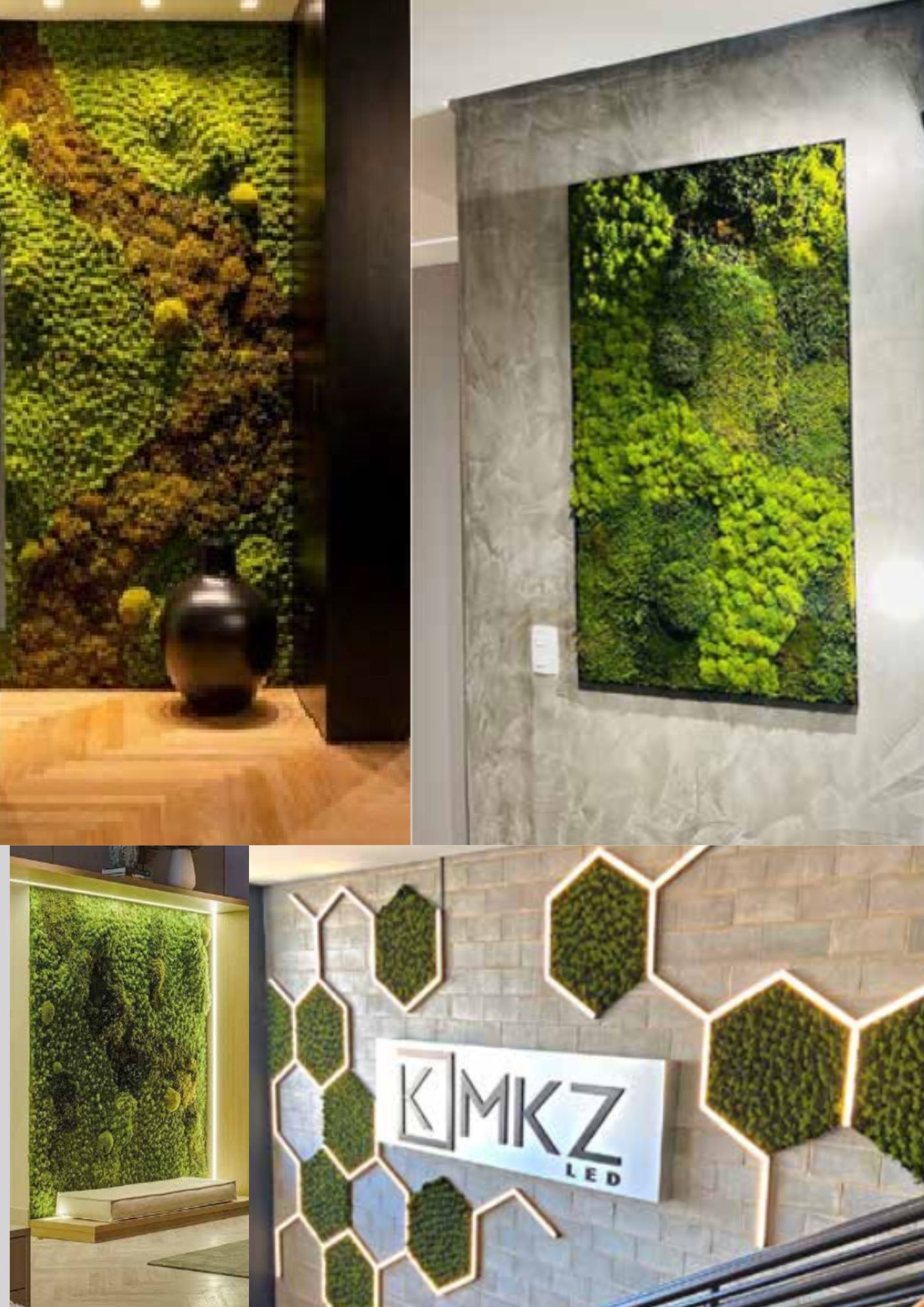 Painel vertical com Musgo