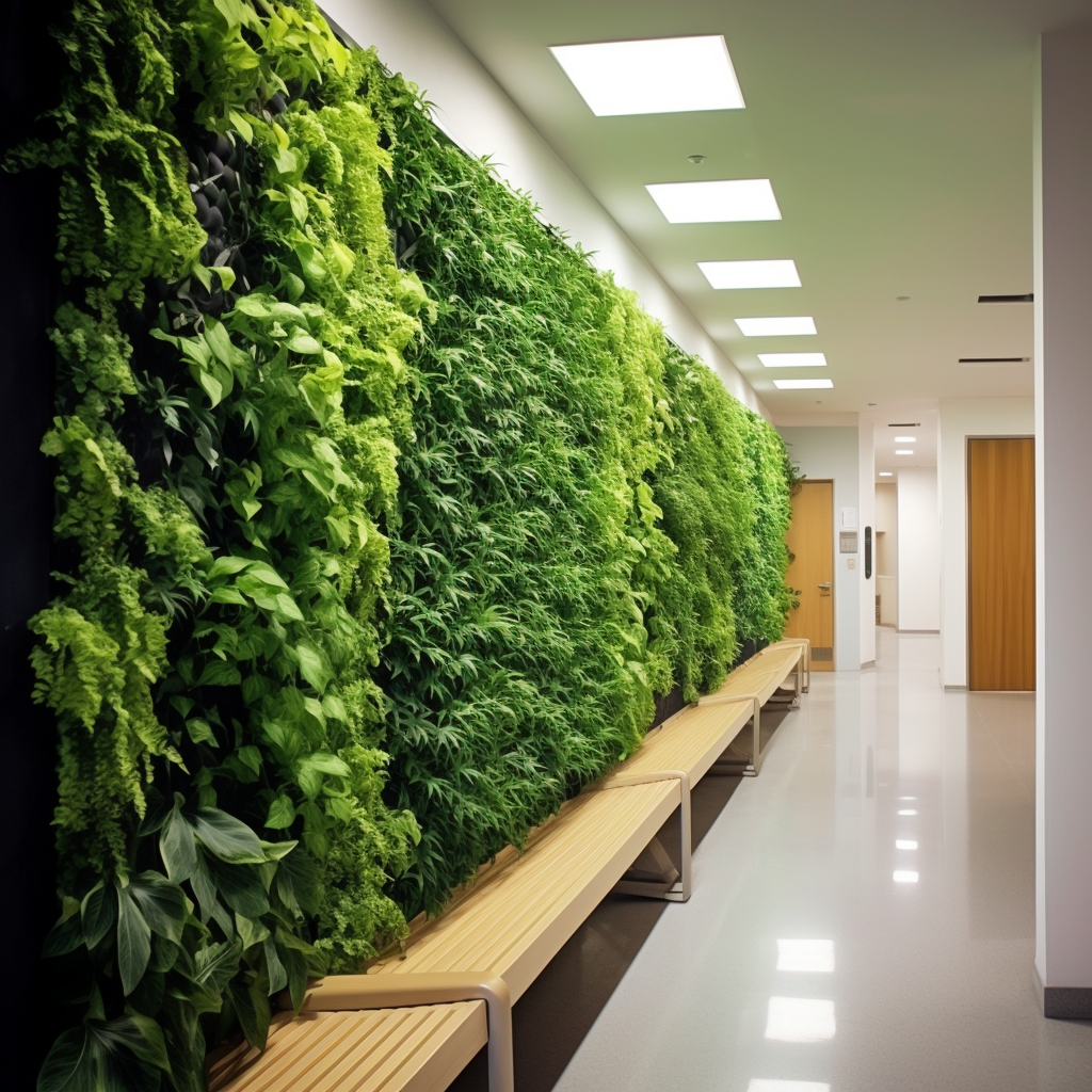 Jardim vertical em hospital