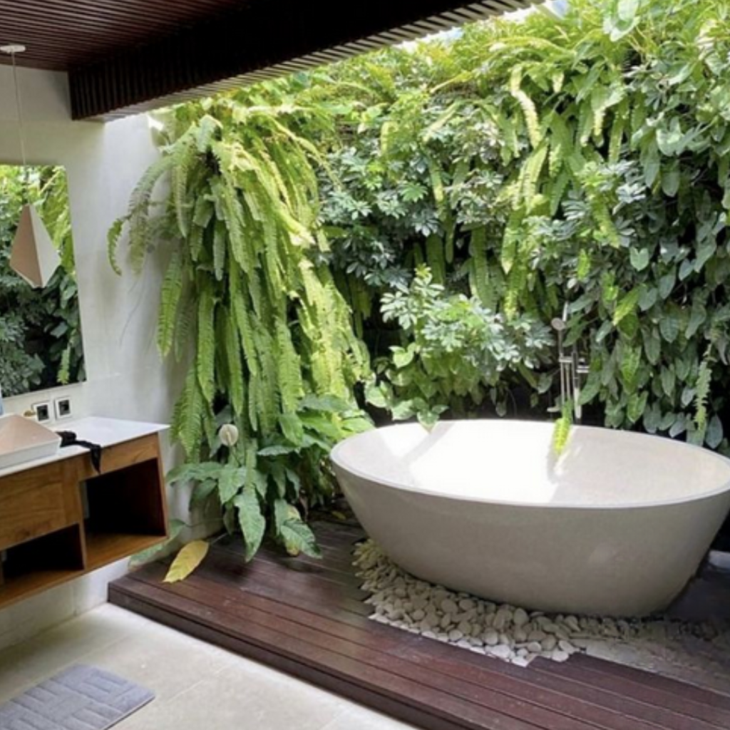 Jardim Vertical em banheiros