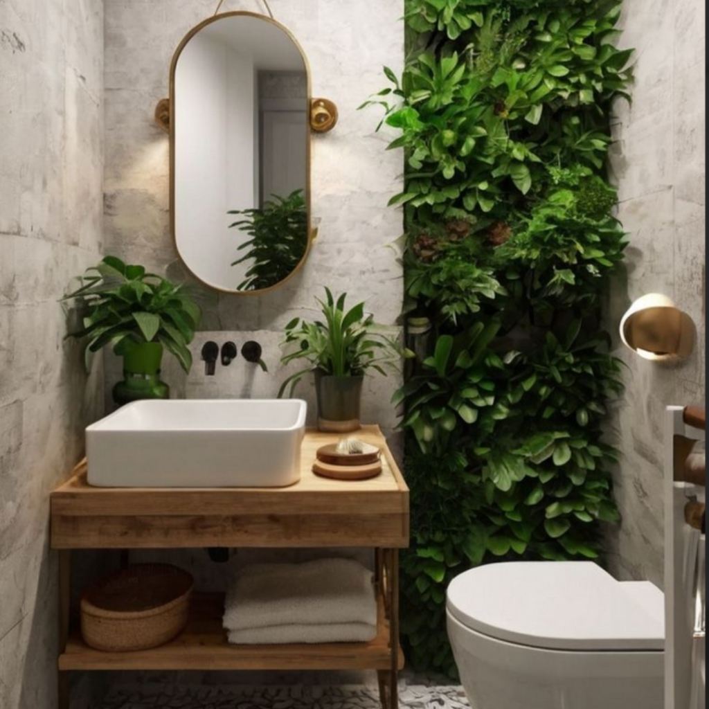 jardim vertical em banheiros