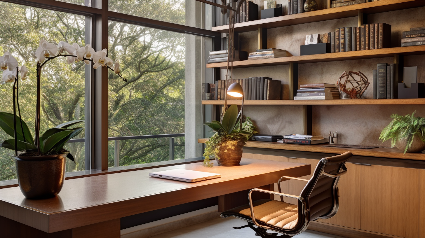 Home Office com Design Biofílico