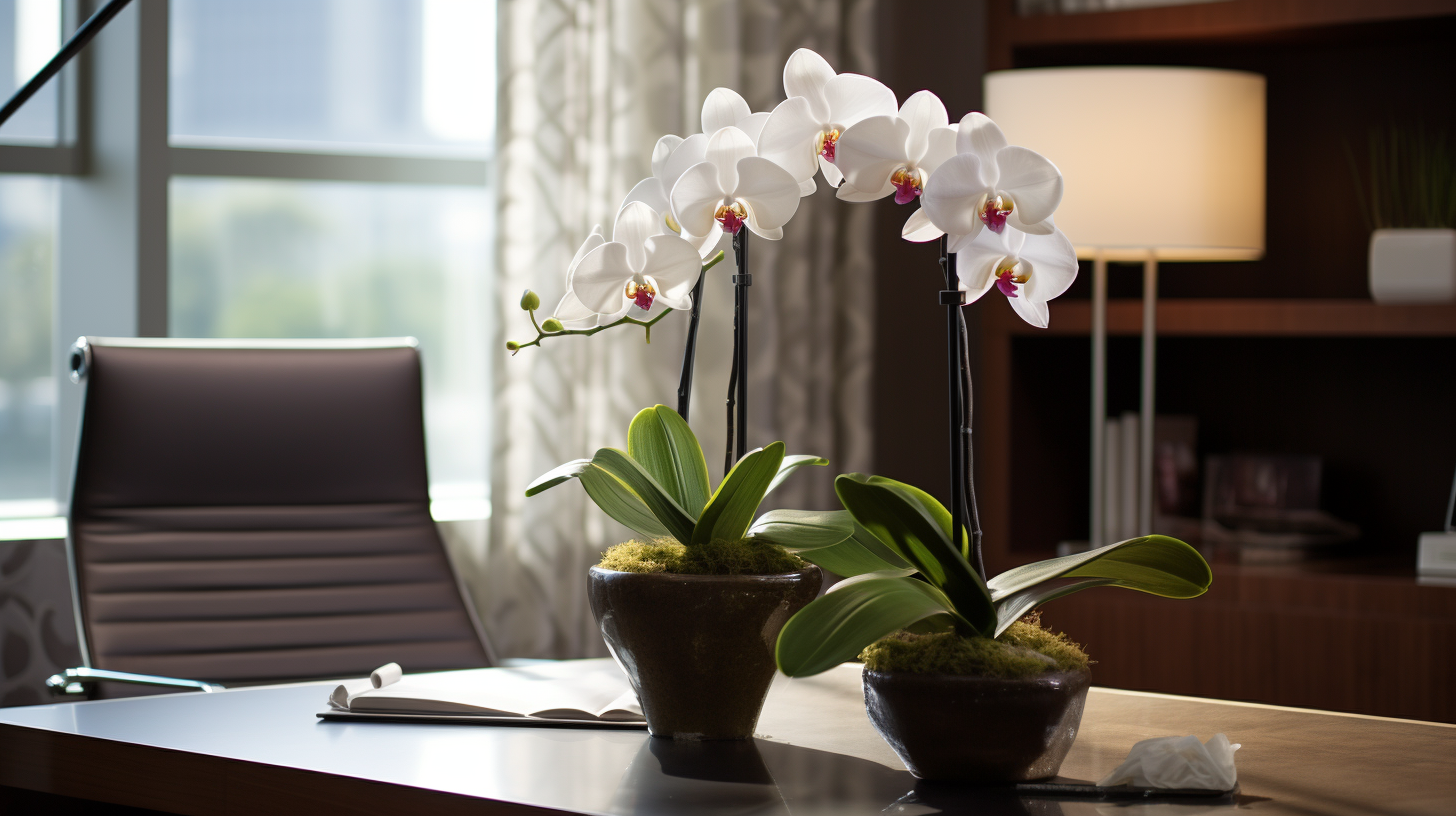 Orquidea Phalenopsis no Escritório