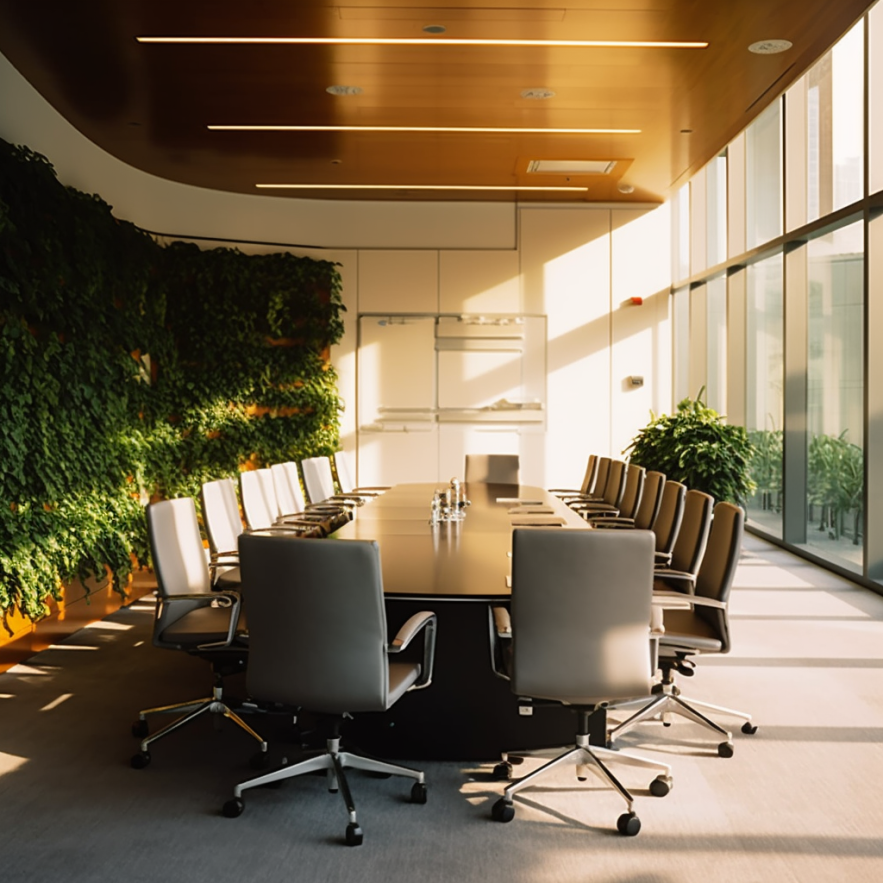 Jardim vertical para espaços corporativos