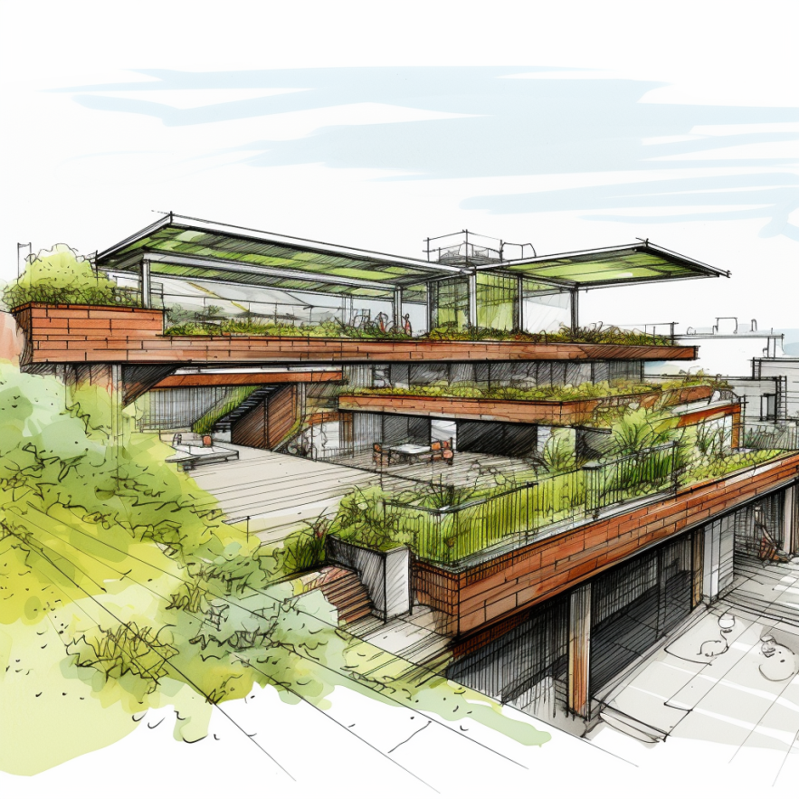 cobertura verde e telhado verde