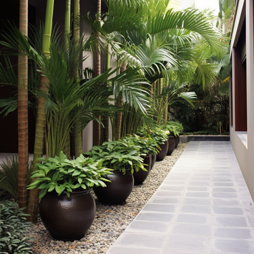 paisagsimo corredor estreito planta sem sol