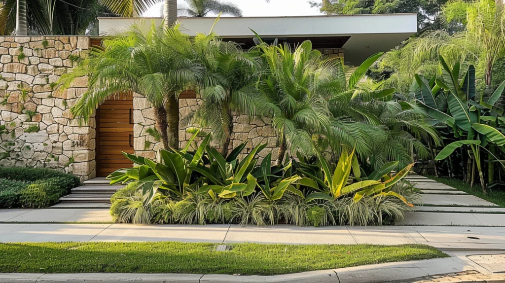 Paisagismo de fachada muro esconder