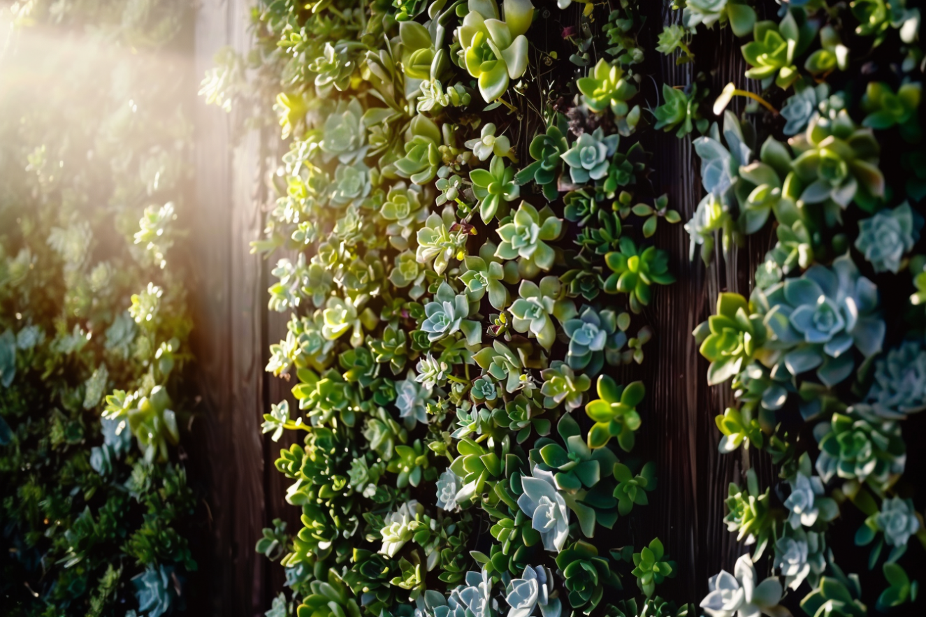 Jardim vertical de Suculentas